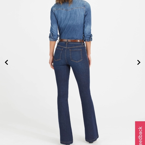NWOT Spanx Flare Jeans in Midnight - Picture 3 of 6